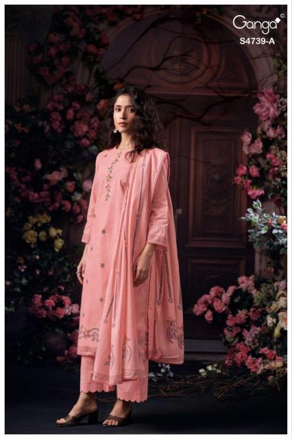 Ganga kivana 4739 wholesale ladies dress material suppliers in bangalore  - wholesale export
